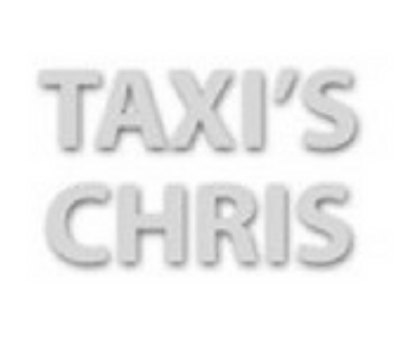 Logo le texte taxi chris est écrit sur fond blanc.
